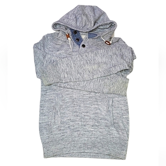 H&M Other - L.O.G.G. H&M Men's Hooded Henley Sweater Gray, Size Small